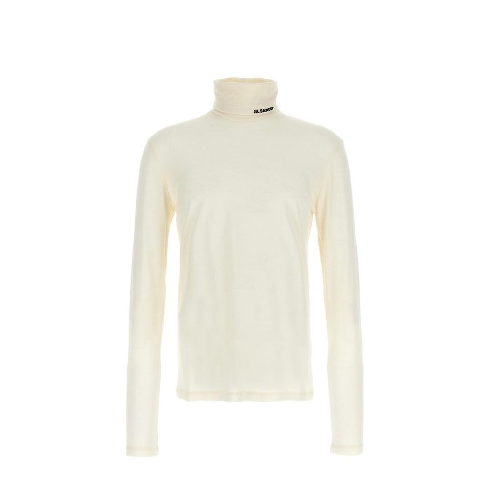 Jil Sander White Polyester Turtleneck