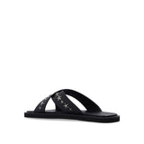 Jimmy Choo Black Calfskin Strap-On Sandals