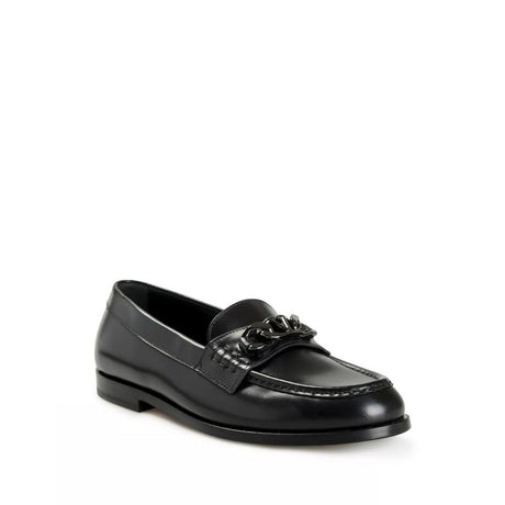 Valentino Garavani Black Leather Slip-On Loafers