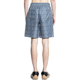 Fendi Blue Silk Short And Mini Shorts