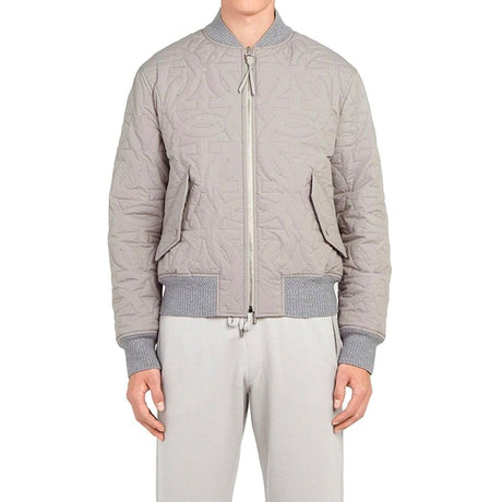 Salvatore Ferragamo Gray Polyester Bomber