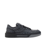 Dolce & Gabbana Black Cotton Low Top Sneakers