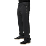 Just Cavalli Black Straight Fit Mid Waist Denim Trouser Jeans