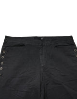 Just Cavalli Black Straight Fit Mid Waist Denim Trouser Jeans
