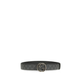 Gucci Black Calf Leather Bos Taurus Regular Belt