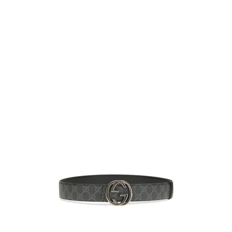 Gucci Black Calf Leather Bos Taurus Regular Belt