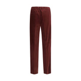 Fendi Bordeaux Cotton Casual Pants