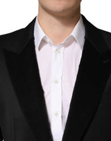 Dolce & Gabbana Black Wool Single Breasted Jacket Blazer