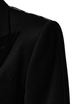 Dolce & Gabbana Black Wool Single Breasted Jacket Blazer