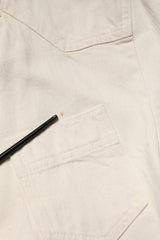 Dolce & Gabbana Off White Cotton Full Zip Denim Men Blouson Jacket