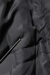 Dolce & Gabbana Black Silk Padded Parka Men Coat Jacket