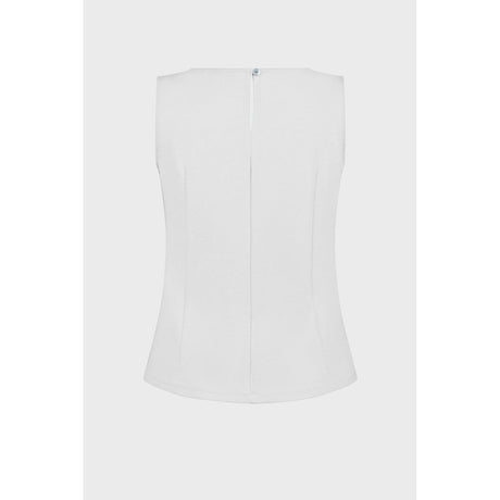 19V69 Italia White Viscose Tank Tops