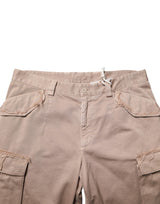 Dolce & Gabbana Beige Straight Cargo Chino Men Trouser Pants