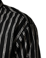 Dolce & Gabbana Black Stripes Cotton Men Formal Dress Shirt