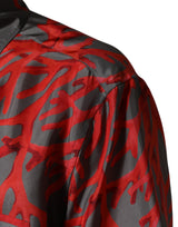 Dolce & Gabbana Gray Red Corals Short Sleeves Casual Shirt