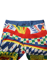 Dolce & Gabbana Multicolor Carretto Print Men Bermuda Shorts