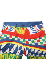 Dolce & Gabbana Multicolor Carretto Print Men Bermuda Shorts
