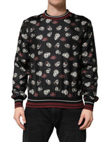 Dolce & Gabbana Black Ring Print CrewNeck Sweatshirt  Sweater