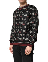 Dolce & Gabbana Black Ring Print CrewNeck Sweatshirt  Sweater