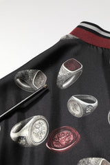 Dolce & Gabbana Black Ring Print CrewNeck Sweatshirt  Sweater