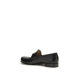 Valentino Garavani Black Calf Leather Bos Taurus Slip-On Loafers