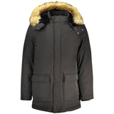 Guess Jeans Black Polyester Mens Jacket