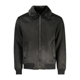 Guess Jeans Nero Poliuretano Men Jacket