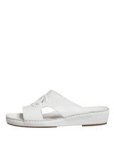 Dolce & Gabbana White DG Cutout Slides Slippers Flats Shoes
