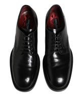 Dolce & Gabbana Black Lace Up Leather Dress Derby Men Shoes
