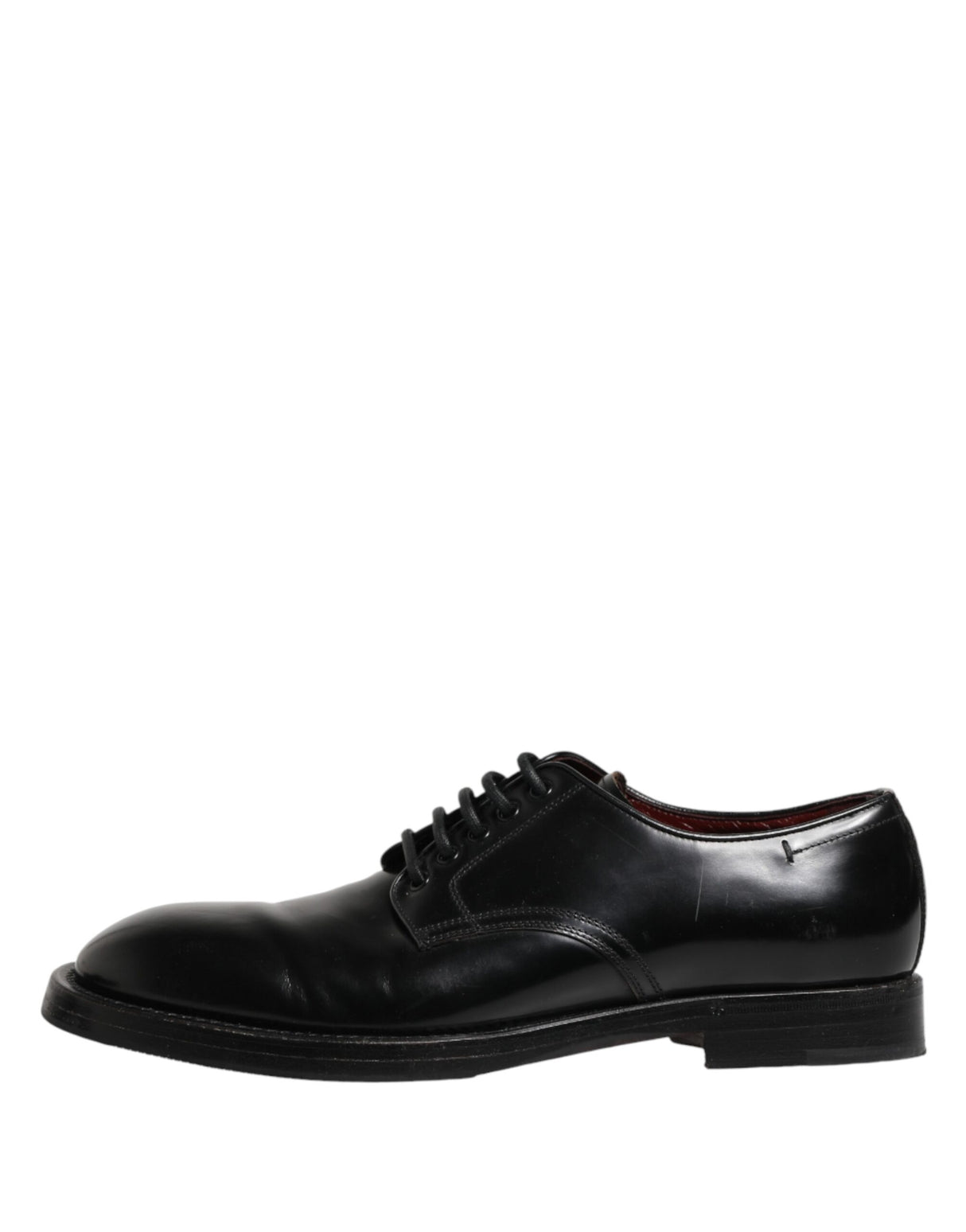 Dolce & Gabbana Black Lace Up Leather Dress Derby Men Shoes