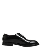 Dolce & Gabbana Black Lace Up Leather Dress Derby Men Shoes