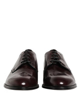 Dolce & Gabbana Black Lace Up Leather Dress Derby Men Shoes