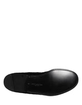Dolce & Gabbana Black Velvet Slip On Loafers Formal Men Shoes