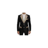 Dolce & Gabbana Black Silk Two-Piece Suit