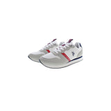 U.S. POLO ASSN. White Polyester Athletic Sneakers