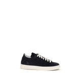 Kiton Blue Calf Leather Bos Taurus Low Top Sneakers