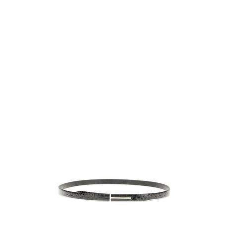 Tom Ford Black Leather Thin Belt
