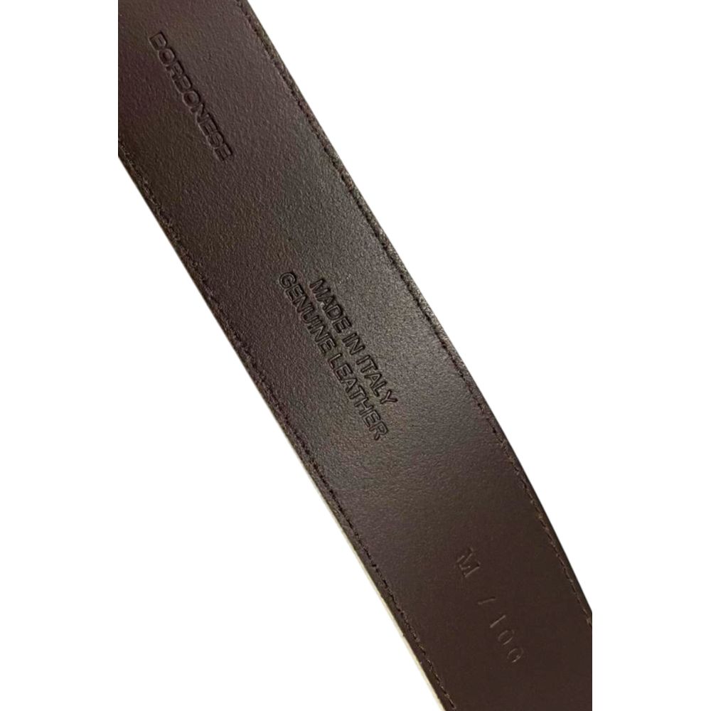 Borbonese White Leather Men Belt