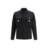 Prada Black Recycled Polyamide Jackets And Coat