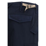 Burberry Blue Cotton Cargo Pants