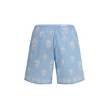 Alexander McQueen Light Blue Polyamide Bermuda Shorts