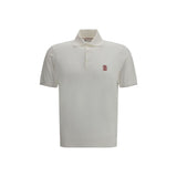 Brunello Cucinelli White Cotton Polo Shirt