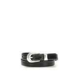 Our Legacy Black Calf Leather Bos Taurus Thin Belt