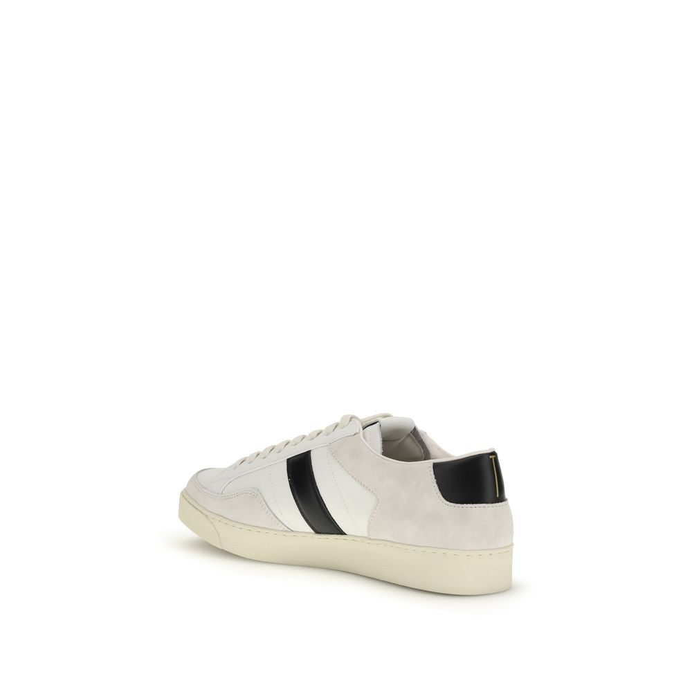 Tom Ford White Calf Leather Bos Taurus Sneakers