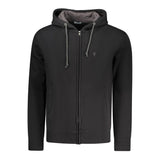 Coveri Moving Black Cotton Men's Hooded Sweatshirt