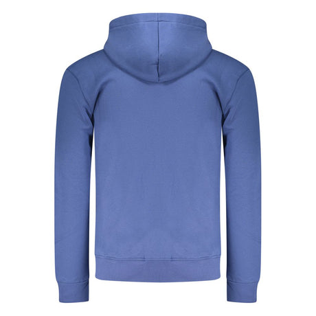 Coveri Moving Blue Cotton Men's Hoodie Sweatshirt