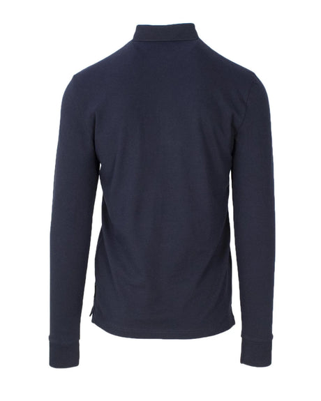 Armani Exchange Blue Cotton Polo Shirt