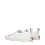 Valentino Garavani White Fabric Slip-On Loafers