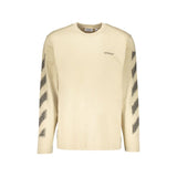 Off-White Beige Cotton T-Shirt