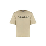Off-White Beige Cotton T-Shirt